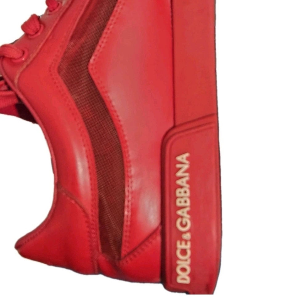 Dolce & Gabbana Unisex Portofino Red LowTop Sneakers US Mens Sz 6 /Wmns Size 7.5 - Picture 7 of 14